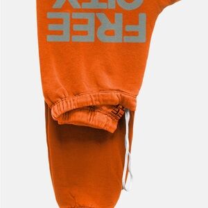 freecity set adults Orange Sweatpants and matching top